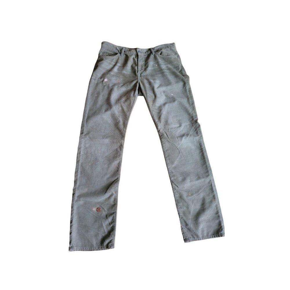 7 For All Mankind 5 Pocket Corduroy Jean Pants Green Pockets Stretch Men Size 36